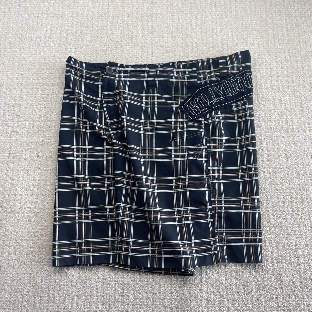 Y2K Hollywood Board Shorts Mens 38 Plaid Grunge 2000's Alt  Swim Surf Skatewear